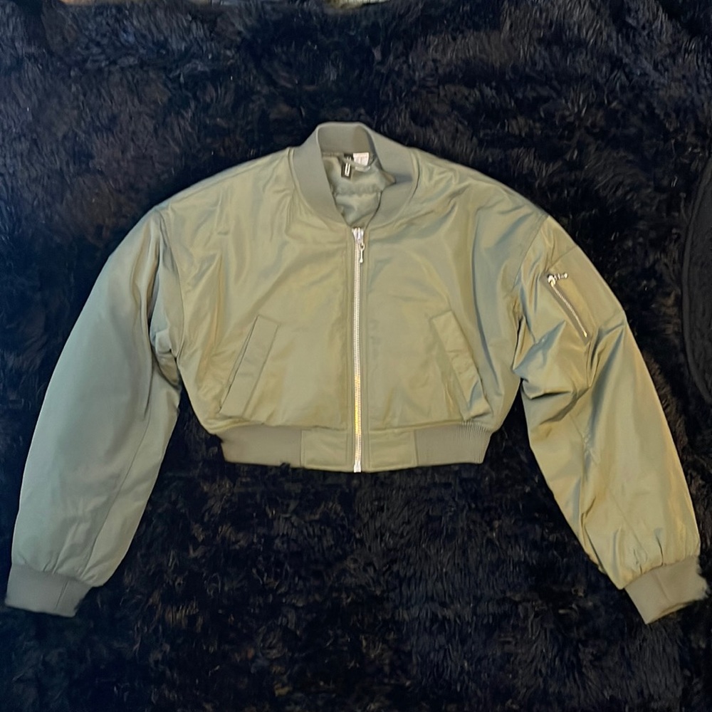 H&M cropped bomber jacket, Size XS